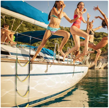 Gummiboot Einstiegsleiter – Robuste & Tragbare 3-Stufen-Weichleiter für Boote