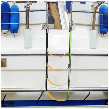 Gummiboot Einstiegsleiter – Robuste & Tragbare 3-Stufen-Weichleiter für Boote