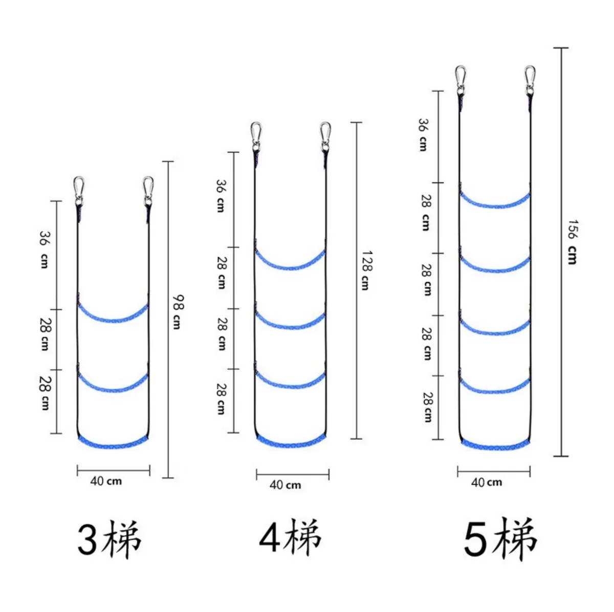 Gummiboot Einstiegsleiter – Robuste & Tragbare 3-Stufen-Weichleiter für Boote