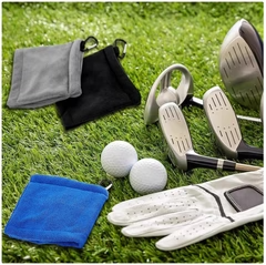 Farbige Golf-Reinigungstücher mit Karabinerclip – Für makellos saubere Schläger