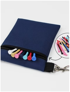 Golfball-Aufbewahrungstasche mit Karabiner – Kompakte & Tragbare Tasche für Golfbälle, Tees & Zubehör