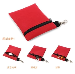 Golfball-Aufbewahrungstasche mit Karabiner – Kompakte & Tragbare Tasche für Golfbälle, Tees & Zubehör